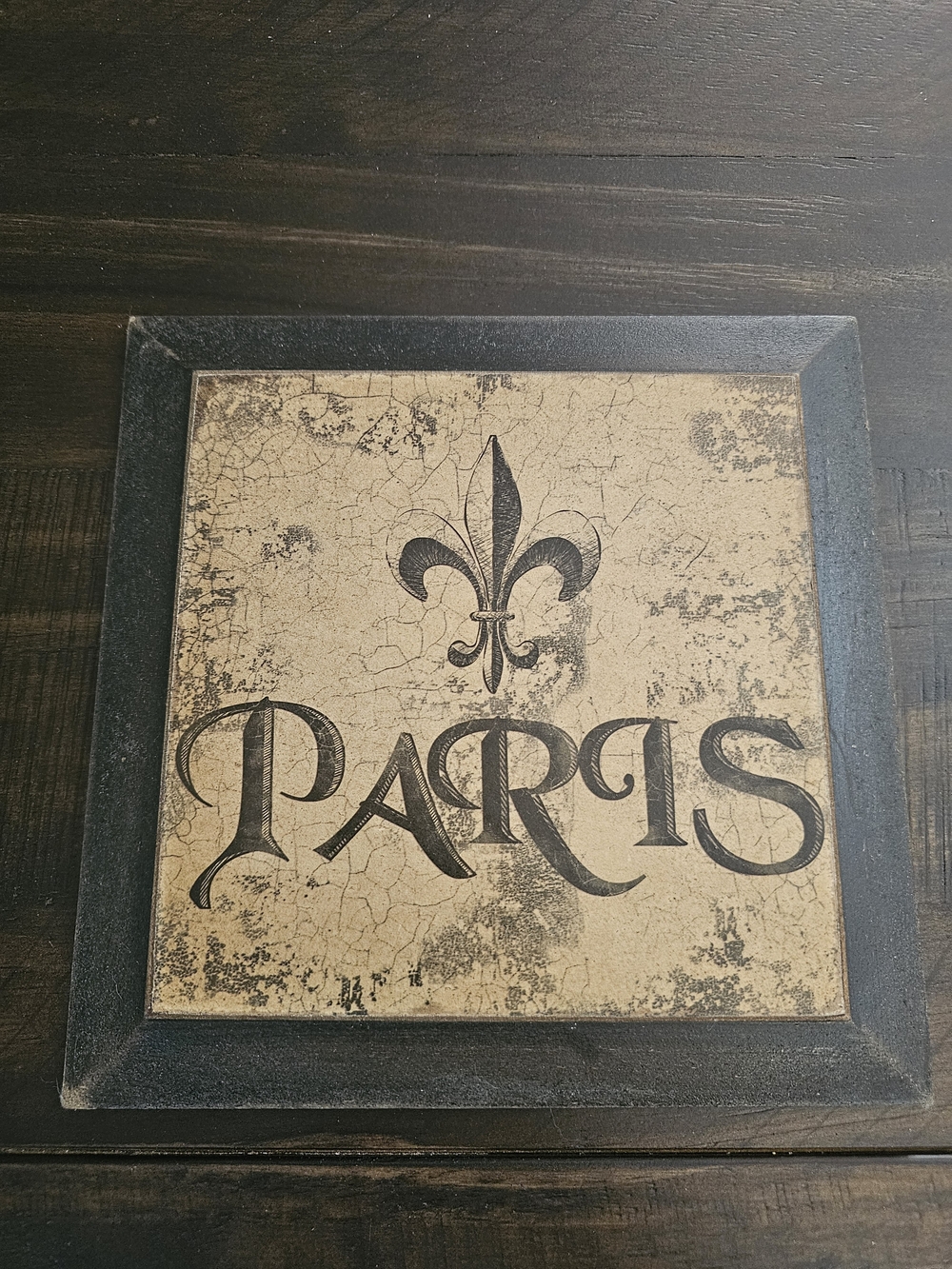 Paris Fleur-de-Lis Wall Art in Black and Cream